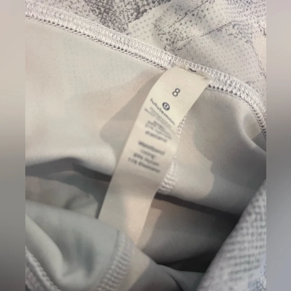 LULULEMON Train Times Tight 2 Jasmine White Multi/ size 8
